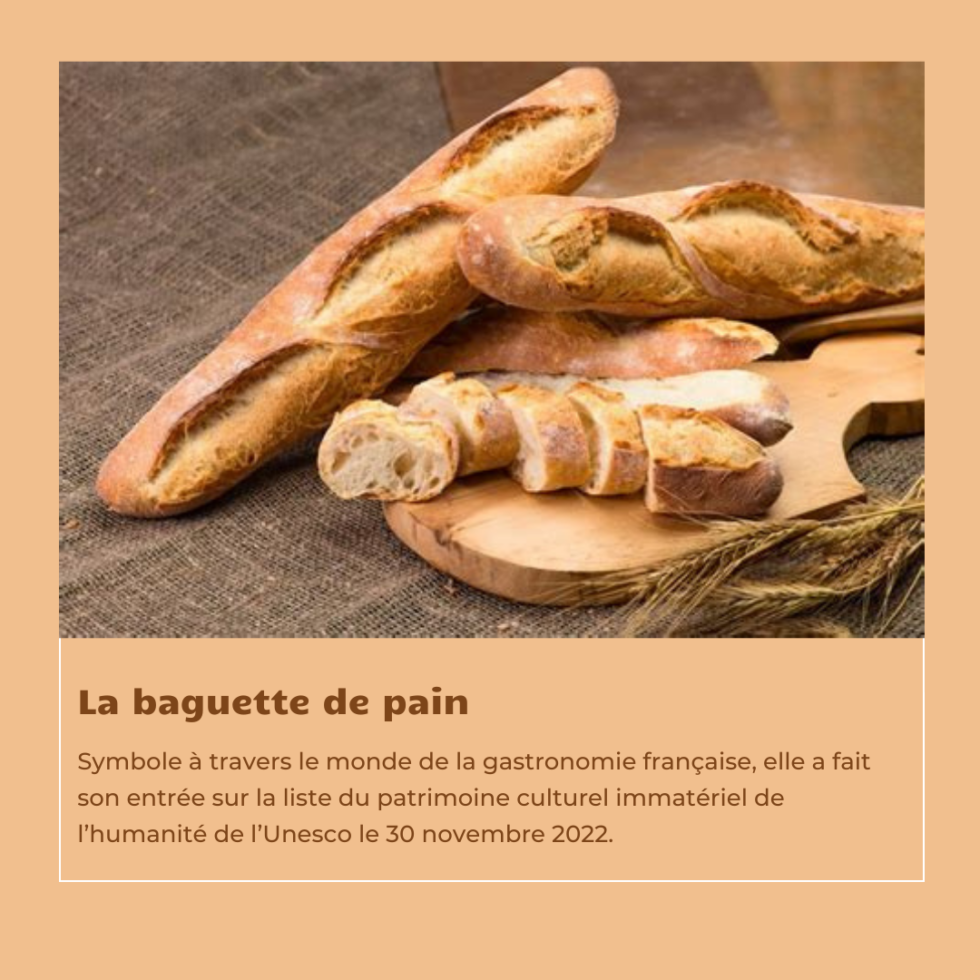 BAGUETTE DE PAIN ET UNESCO A SAVOIR